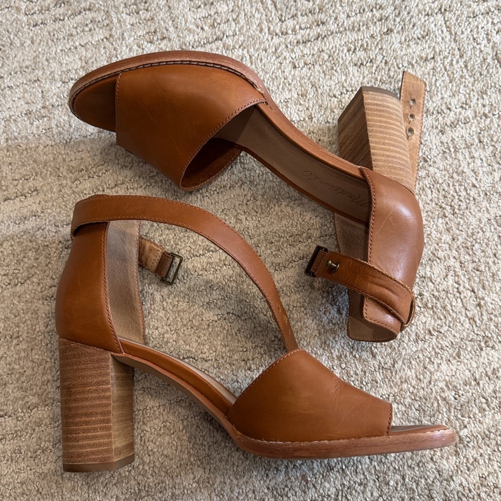 Madewell Paulette Sandal in English Saddle size 8 - Picture 6 of 9